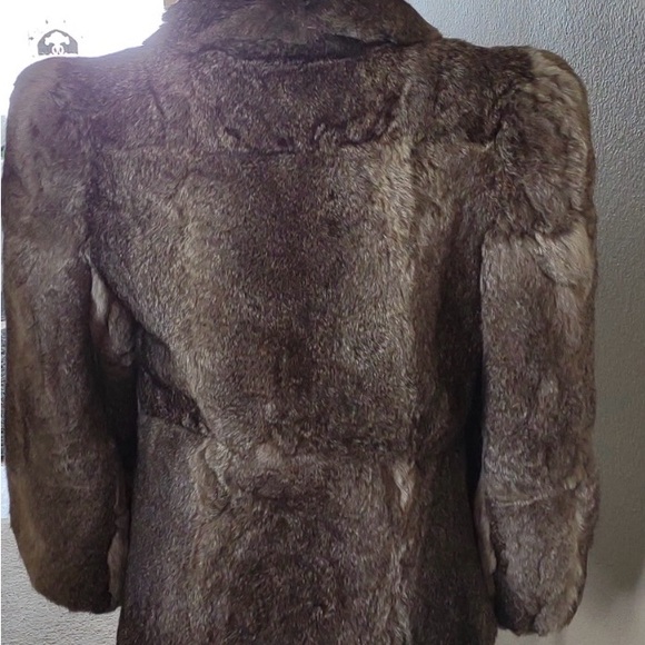Vintage grey and white Rabbit Fur Jacket - Picture 3 of 12